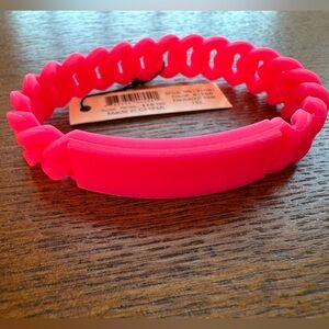 Marc By Marc Jacobs Knockout Pink Braided Silicone/Rubber Bracelet